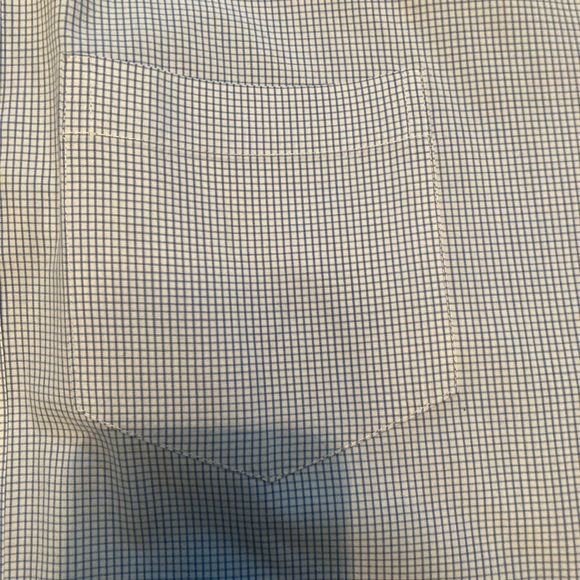 Arrow men button down blue and white plaid with a pocket. Size large. - Picture 3 of 6